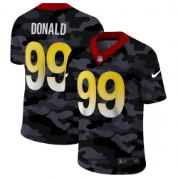 Los Angeles Rams 99 Aaron Donald Men Nike 2020 Black CAMO Vapor Untouchable Limited Stitched NFL Jersey