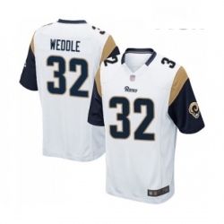 Men Los Angeles Rams 32 Eric Weddle Game White Football Jersey