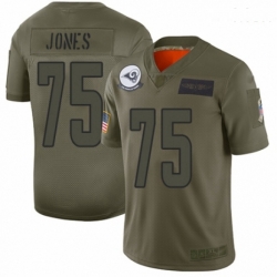 Men Los Angeles Rams #75 Deacon Jones Limited Camo 2019 Salute to Service Football Jersey