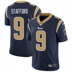 Men Los Angeles Rams 9 Matthew Stafford Navy Blue Team Color Men Stitched NFL Vapor Untouchable Limited Jersey