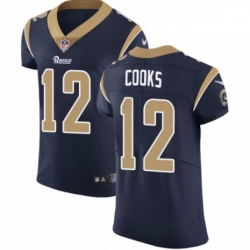 Men Nike Los Angeles Rams 12 Brandin Cooks Navy Blue Team Color Vapor Untouchable Elite Player NFL Jersey