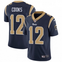 Men Nike Los Angeles Rams 12 Brandin Cooks Navy Blue Team Color Vapor Untouchable Limited Player NFL Jersey