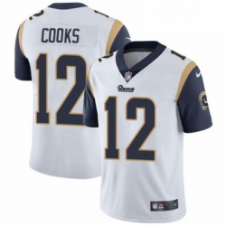 Men Nike Los Angeles Rams 12 Brandin Cooks White Vapor Untouchable Limited Player NFL Jersey