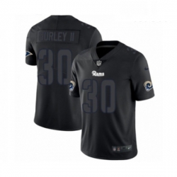 Men Nike Los Angeles Rams 30 Todd Gurley Limited Black Rush Impact NFL Jersey