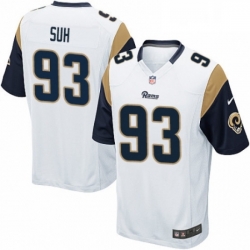 Men Nike Los Angeles Rams 93 Ndamukong Suh Game White NFL Jersey