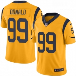 Men Nike Los Angeles Rams 99 Aaron Donald Limited Gold Rush Vapor Untouchable NFL Jersey