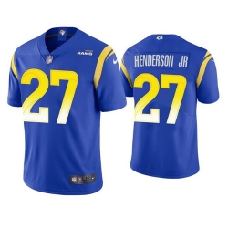 Men's Los Angeles Rams #27 Darrell Henderson Jr. Royal Vapor Untouchable Stitched Football Jersey