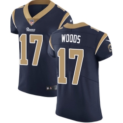 Nike Rams #17 Robert Woods Navy Blue Team Color Mens Stitched NFL Vapor Untouchable Elite Jersey