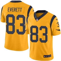 Nike Rams #83 Gerald Everett Gold Mens Stitched NFL Limited Rush Jersey