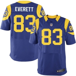 Nike Rams #83 Gerald Everett Royal Blue Alternate Mens Stitched NFL Elite Jersey