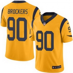 Nike Rams #90 Michael Brockers Gold Mens Stitched NFL Limited Rush Jersey