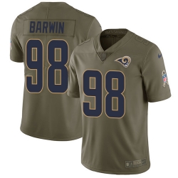 Nike Rams #98 Connor Barwin Olive Mens Stitched NFL Limited 2017 Salute to Service Jersey