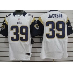 Nike St. Louis Rams 39 Steven Jackson White Elite NFL Jersey