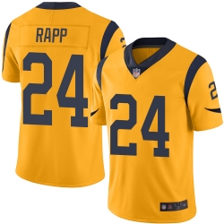 Rams 24 Taylor Rapp Gold Men Stitched Football Limited Rush Jersey