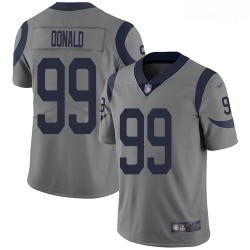 Rams 99 Aaron Donald Gray Men Stitched Football Limited Inverted Legend Jersey