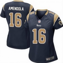 Women Nike St. Louis Rams 16 Danny Amendola Blue Nike NFL Jersey