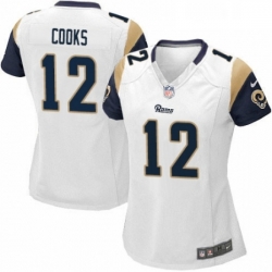 Womens Nike Los Angeles Rams 12 Brandin Cooks Game White NFL Jersey