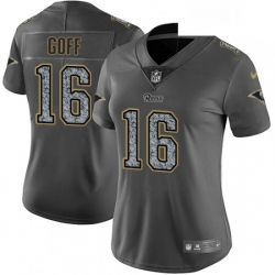 Womens Nike Los Angeles Rams 16 Jared Goff Gray Static Vapor Untouchable Limited NFL Jersey