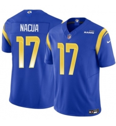 Youth Los Angeles Rams 17 Puka Nacua Blue 2023 F U S E Vapor Untouchable Limited Stitched Jersey