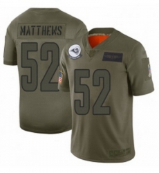 Youth Los Angeles Rams 52 Clay Matthews Limited Camo 2019 Salute to Service Football Jersey