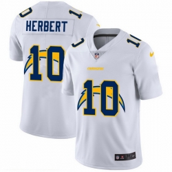 Los Angeles Chargers 10 Justin Herbert White Men Nike Team Logo Dual Overlap Limited NFL Jersey