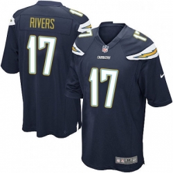 Men Nike Los Angeles Chargers 17 Philip Rivers Game Navy Blue Team Color NFL Jersey