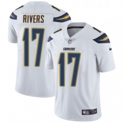 Men Nike Los Angeles Chargers 17 Philip Rivers White Vapor Untouchable Limited Player NFL Jersey