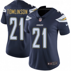 Womens Nike Los Angeles Chargers 21 LaDainian Tomlinson Elite Navy Blue Team Color NFL Jersey