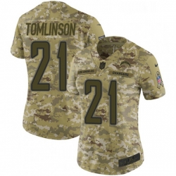 Womens Nike Los Angeles Chargers 21 LaDainian Tomlinson Limited Camo 2018 Salute to Service NFL Jersey