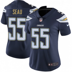 Womens Nike Los Angeles Chargers 55 Junior Seau Navy Blue Team Color Vapor Untouchable Limited Player NFL Jersey