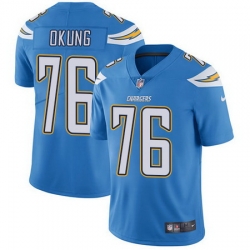 Nike Chargers #76 Russell Okung Electric Blue Alternate Youth Stitched NFL Vapor Untouchable Limited Jersey