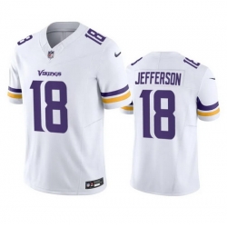 Men Minnesota Vikings 18 Justin Jefferson White 2023 F.U.S.E. Vapor Untouchable Stitched Jersey