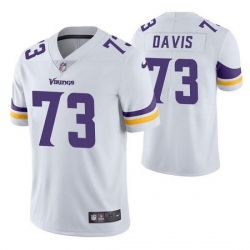 Men Minnesota Vikings 73 Jesse Davis White Vapor Untouchable Stitched Jersey