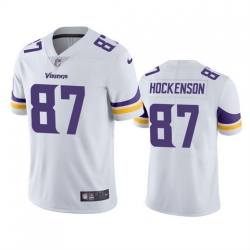 Men Minnesota Vikings 87 T J  Hockenson White Vapor Untouchable Stitched Jersey