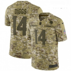 Mens Nike Minnesota Vikings 14 Stefon Diggs Limited Camo 2018 Salute to Service NFL Jersey