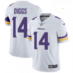 Mens Nike Minnesota Vikings 14 Stefon Diggs White Vapor Untouchable Limited Player NFL Jersey