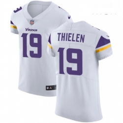 Mens Nike Minnesota Vikings 19 Adam Thielen White Vapor Untouchable Elite Player NFL Jersey