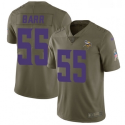 Mens Nike Minnesota Vikings 55 Anthony Barr Limited Olive 2017 Salute to Service NFL Jersey