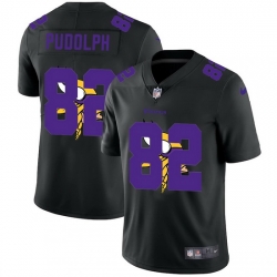 Minnesota Vikings 82 Kyle Rudolph Men Nike Team Logo Dual Overlap Limited NFL Jersey Black