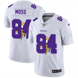 Minnesota Vikings 84 Randy Moss White Men Nike Team Logo Dual Overlap Limited NFL Jersey