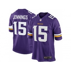 Nike Minnesota Vikings 15 Greg Jennings Purple Game NFL Jersey