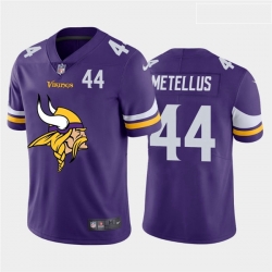 Nike Vikings 44 Josh Metellus Purple Team Big Logo Number Vapor Untouchable Limited Jersey