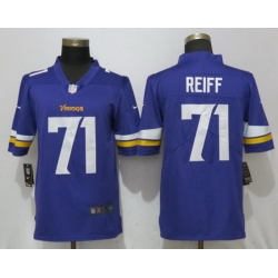 Nike Vikings 71 Riley Reiff Purple Vapor Untouchable Limited Jersey