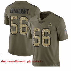 Vikings 56 Garrett Bradbury Olive Camo Men Stitched Football Limited 2017 Salute To Service Jersey