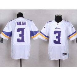 nike nfl jerseys minnesota vikings 3 walsh white[Elite]