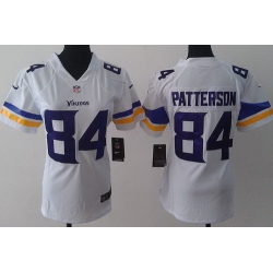 Women Nike Minnesota Vikings 84 Cordarrelle Patterson White NFL Jerseys