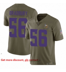 Vikings 56 Garrett Bradbury Olive Youth Stitched Football Limited 2017 Salute to Service Jersey