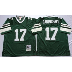 Eagles 17 Harold Carmichael Green Throwback Jersey