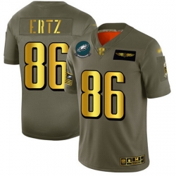 Eagles 86 Zach Ertz Camo Gold Men Stitched Football Limited 2019 Salute To Service Jersey