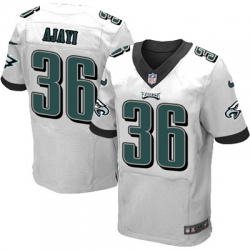 Men Nike Eagles #36 Jay Ajayi White Stitched NFL New Elite Jersey